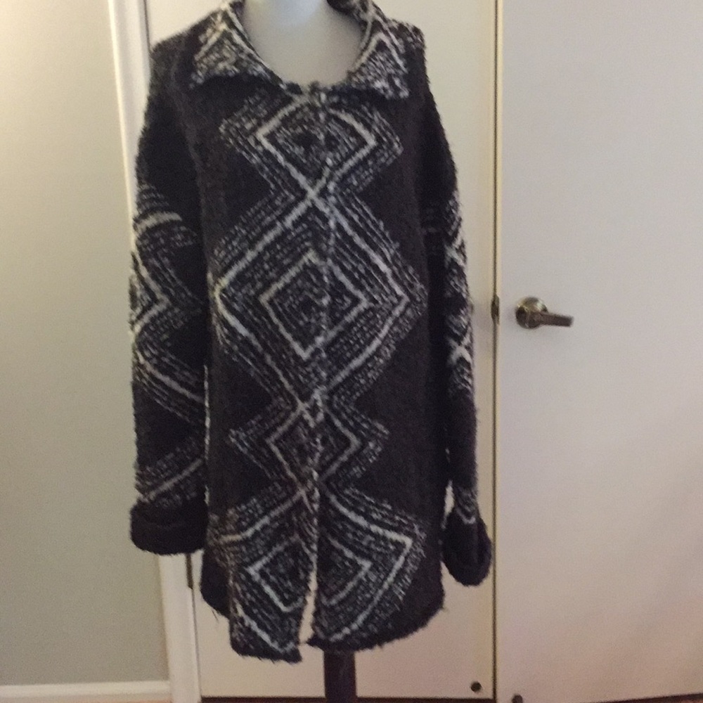 Cozy warm knit sweater jacket